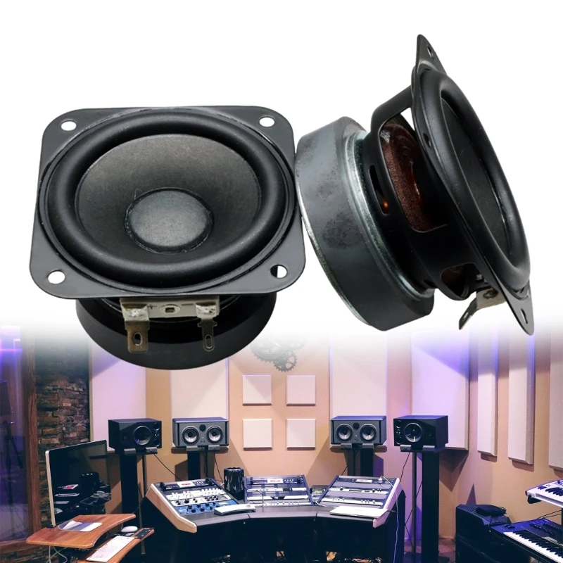 2,75 дюйма, 4 Ом, 15 Вт, квадратный динамик, автомобильный и домашний звуковой сабвуфер, 70 мм, басовый динамик, портативный 4