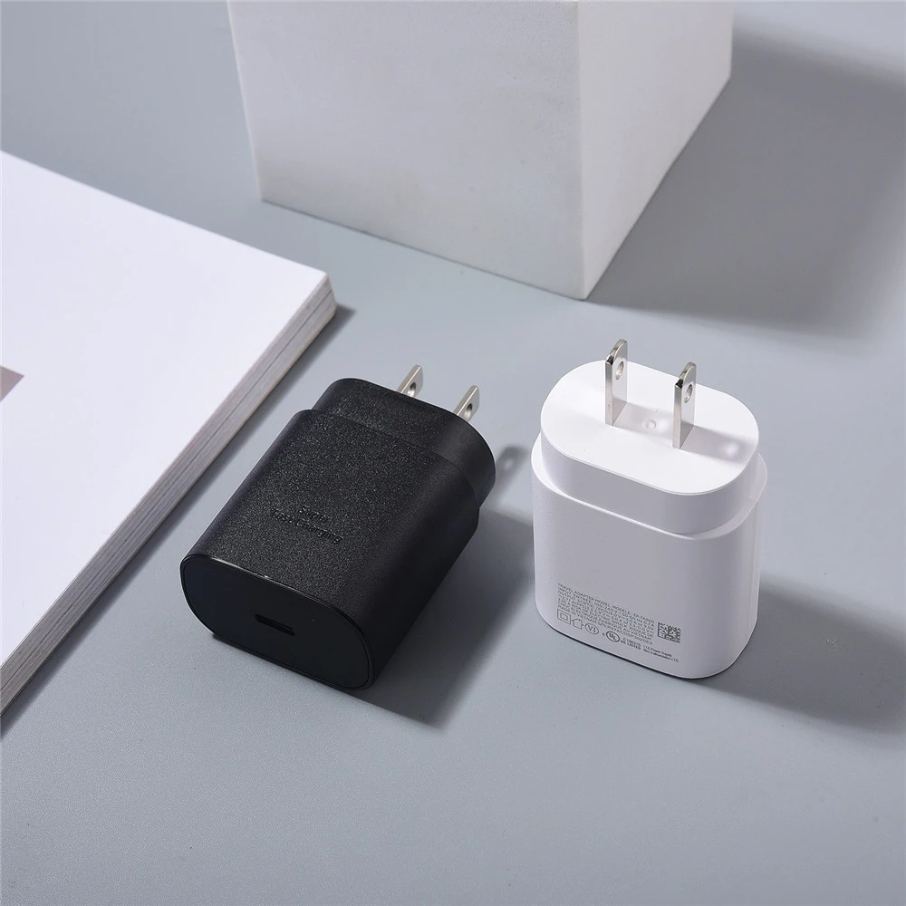 For Samsung Galaxy A53 A55 A23 F12 F14 A90 S10 5G Super Fast Charger 25W USB C PD Wall Power Adapter For Galaxy Note 10+ 20Ultra