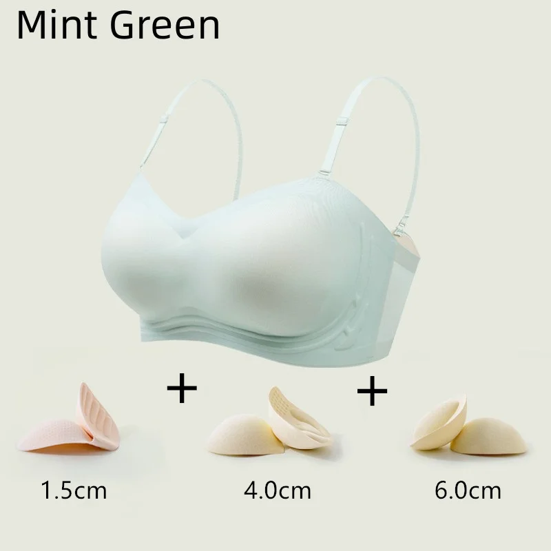 Push Up Bra For Women Sexy Bralette Wireless Soft Seamless Brassiere Comfortable Gathered Female Externally Expanded Lingerie