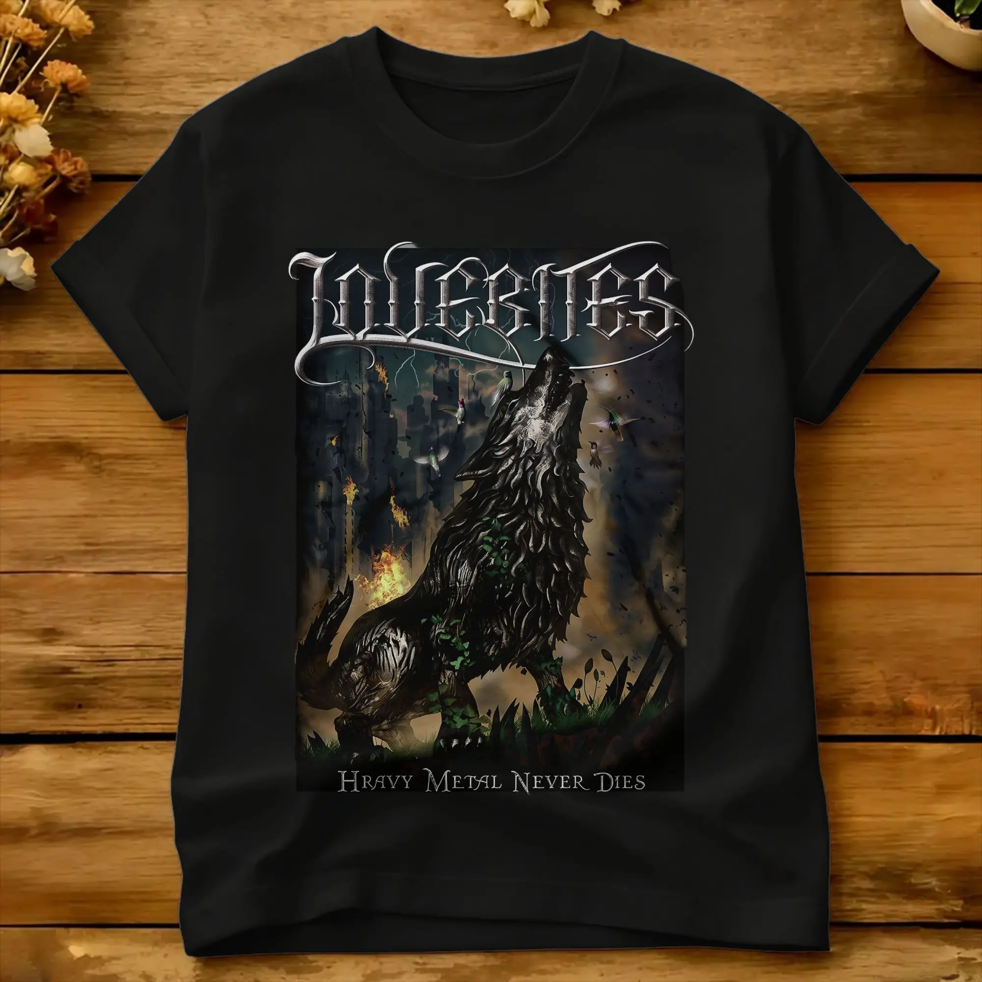 Lovebites Outstanding Power T-shirt classique en coton Harajuku pour hommes, vêtements décontractés