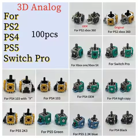 100pcs/lot ALPS Original 3D Joystick for PS2 PS4 NS PRO Xboxone Controller Repair Parts 3D Analog Stick for Ps4 Game Pad for Ps5