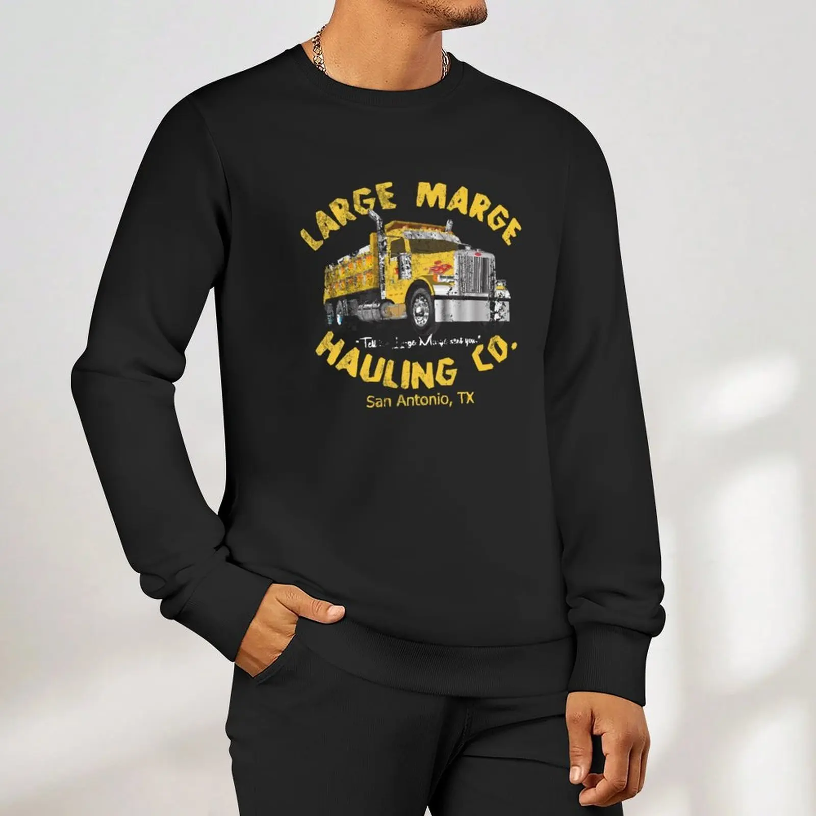 بلوفر كبير من Marge Hauling ملابس على الطراز الكوري ملابس رجالي مصممة ملابس خريفية للرجال سترة خريفية بغطاء للرأس للرجال