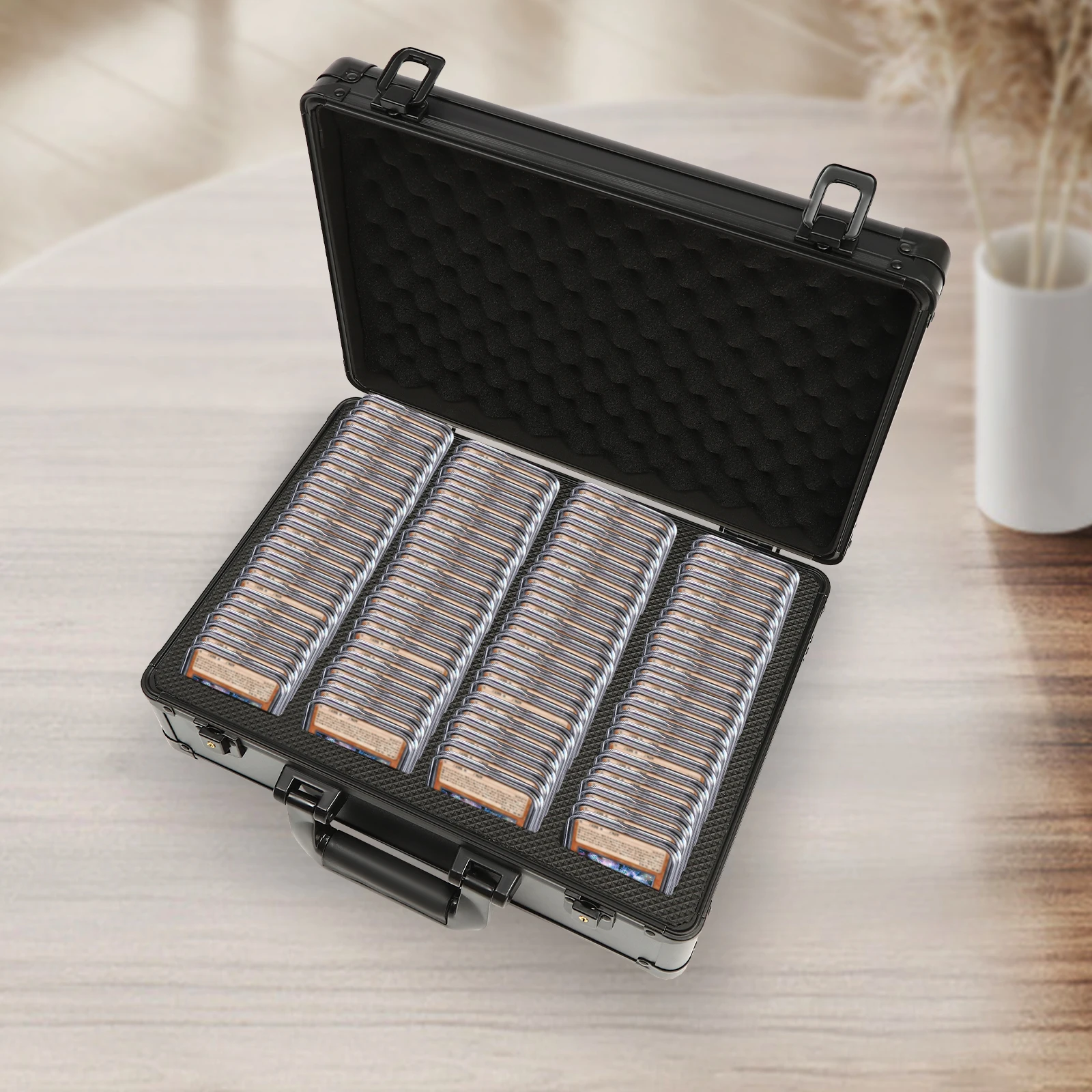 4 Spaces Graded Coin Case Coin Slab Case Anti-slip Graded Card Case Storage Box