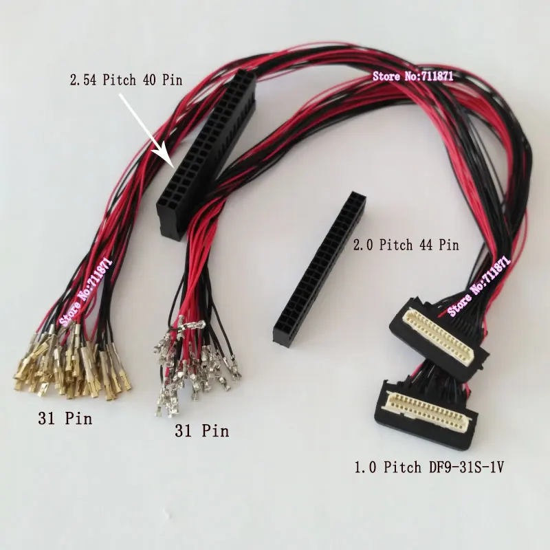 40P 44Pin to Full 31P 31Pin DF9-31S-1V TTL Screen cable Line 31 Pin DF9 to 44Pin 40Pin  DIY Custom Lcd Screen Wire Cord DF9 31S