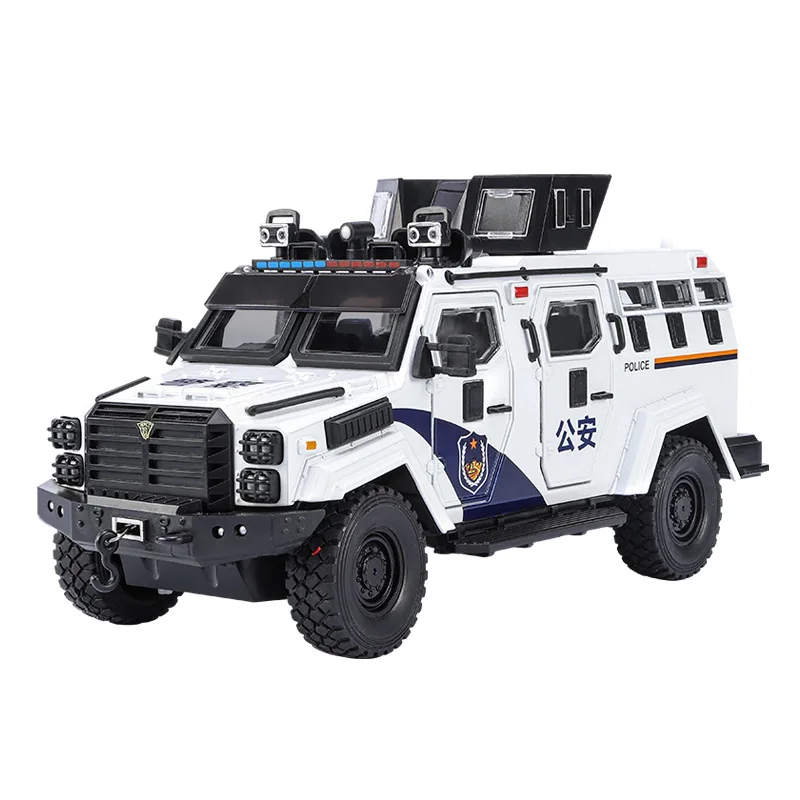 1:24 Swordtooth Tiger Explosion proof Car Alloy Military police Car Model Decoration Gift boys toy