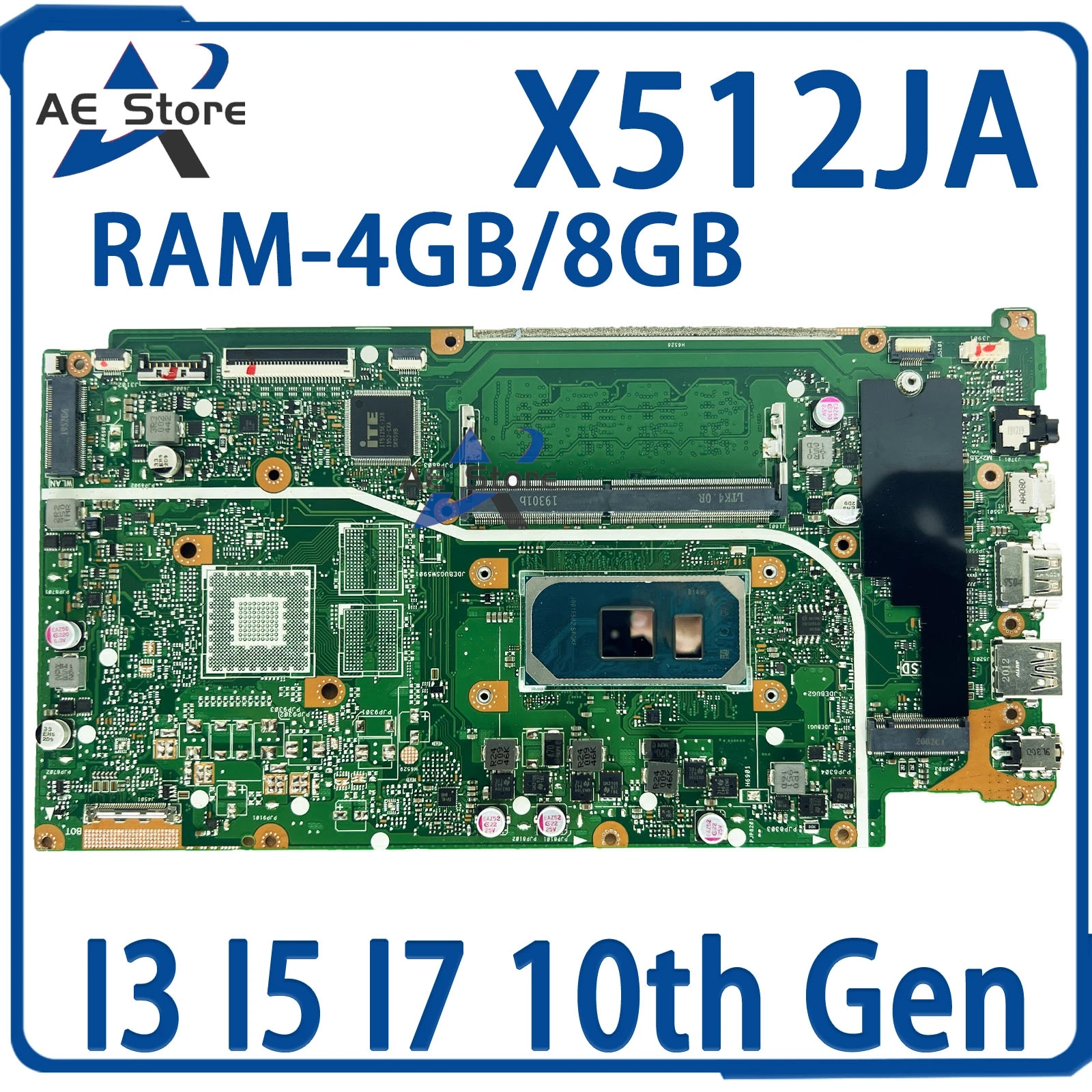 

X512JA Mainboard For ASUS X712JA X512JAW X512JAU X512JP X512JF X512J S512J A512J K512J F512J V5000JA V5000J Laptop Motherboard