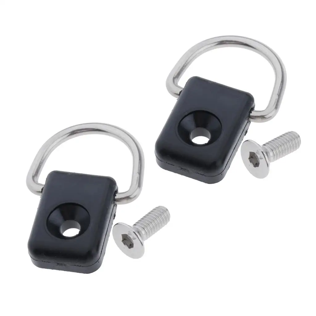 Kayak D Ring Shackle ABS Deck Fitting Lock Boat Marine Loop Tie Down Buckle for Kayak Accessories Camping Hardware