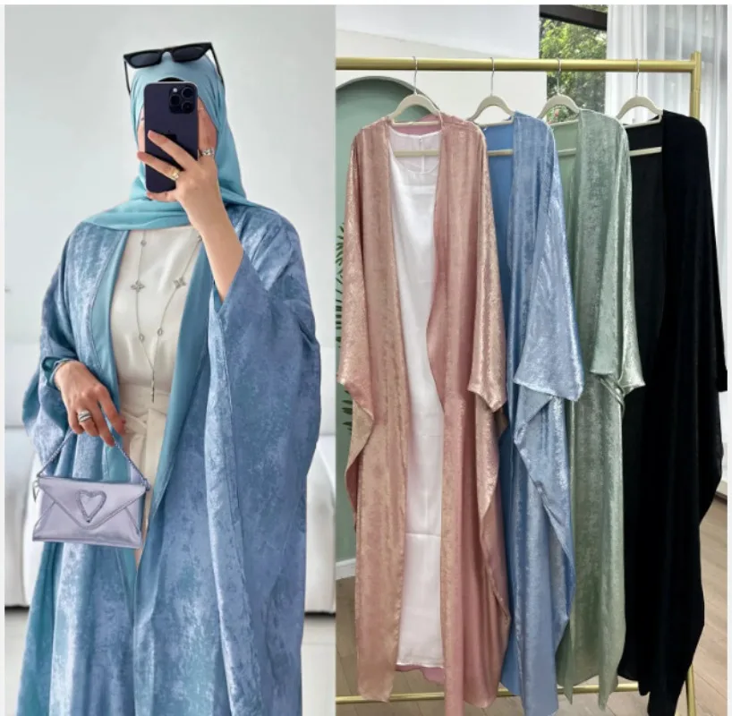 Fashion Stitching Dubai Turkish Elegant Robe Abaya Women