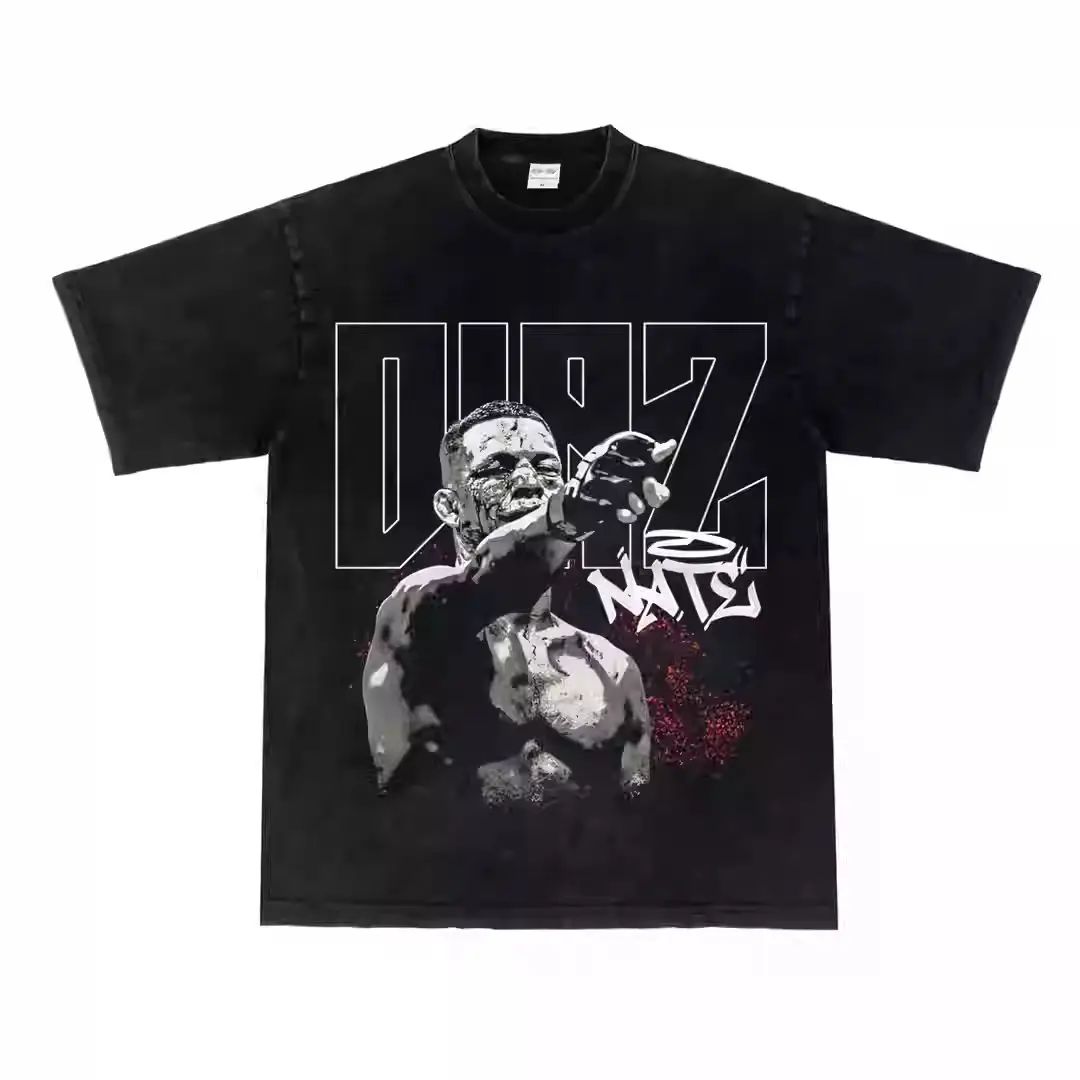Mixed Martial Arts  Diaz Chimaev Poirier Printed Summer Short Sleeve T-Shirt Men's and Women's Casual Large MMA Lovers Top