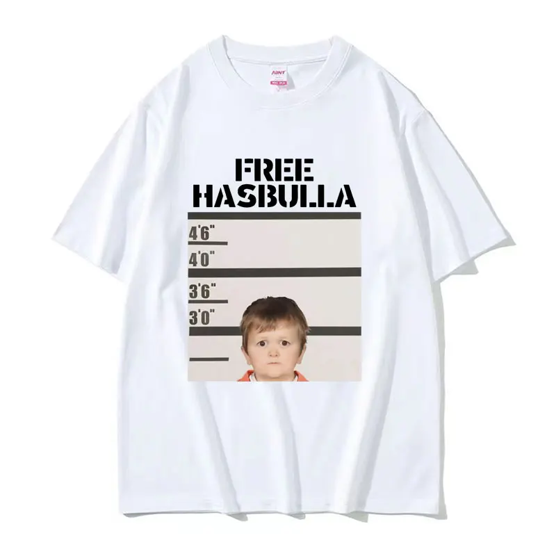 Funny Hasbulla Meme Graphic T Shirt for Men Women Fashion Casual Oversized Tee Shirt Male Cotton Short Sleeve T-shirt Streetwear