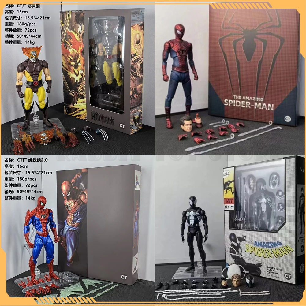 New Ct Toys Hellverine Figure Wolverine Evil Wolf Mafex Spiderman 2.0 X-Men Anime Action Figure Figurine Statue Model Gifts Toys