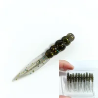 DUODUOYU 20 piezas nuevo Mini señuelo de pesca suave 0,3g/35mm cebo de silicona Swimbait Wobblers gusano lubina carpa aparejos de pesca en roca