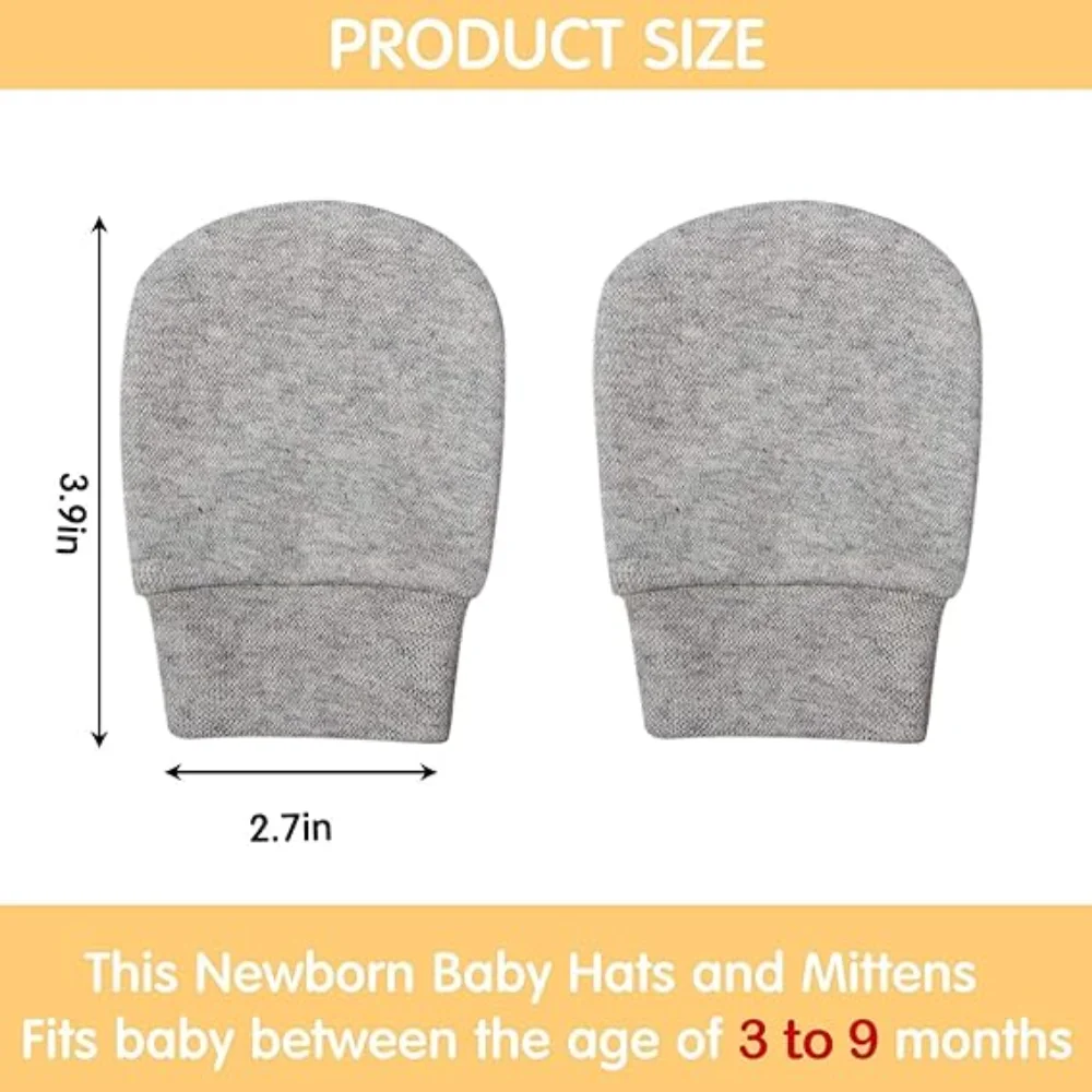 6 paia di guanti per neonato, guanti antigraffio, per neonati, antigraffio, essenziali, unisex, per 3-9 mesi, ragazze, ragazzi, regalo