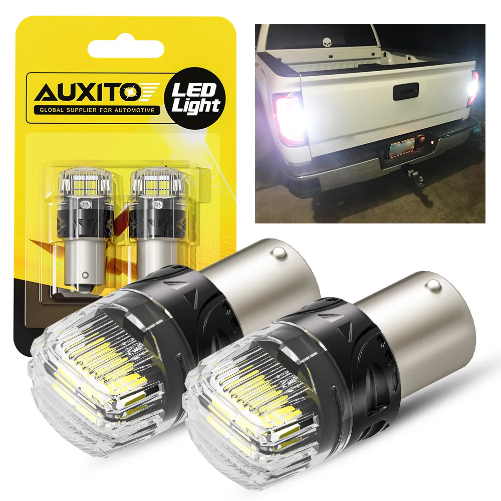 AUXITO 2X P21W BA15S 1156 LED Light 7506 BAY15D 1157 P21/5W Żarówki LED Super jasne białe światła postojowe samochodu Światła cofania DRL