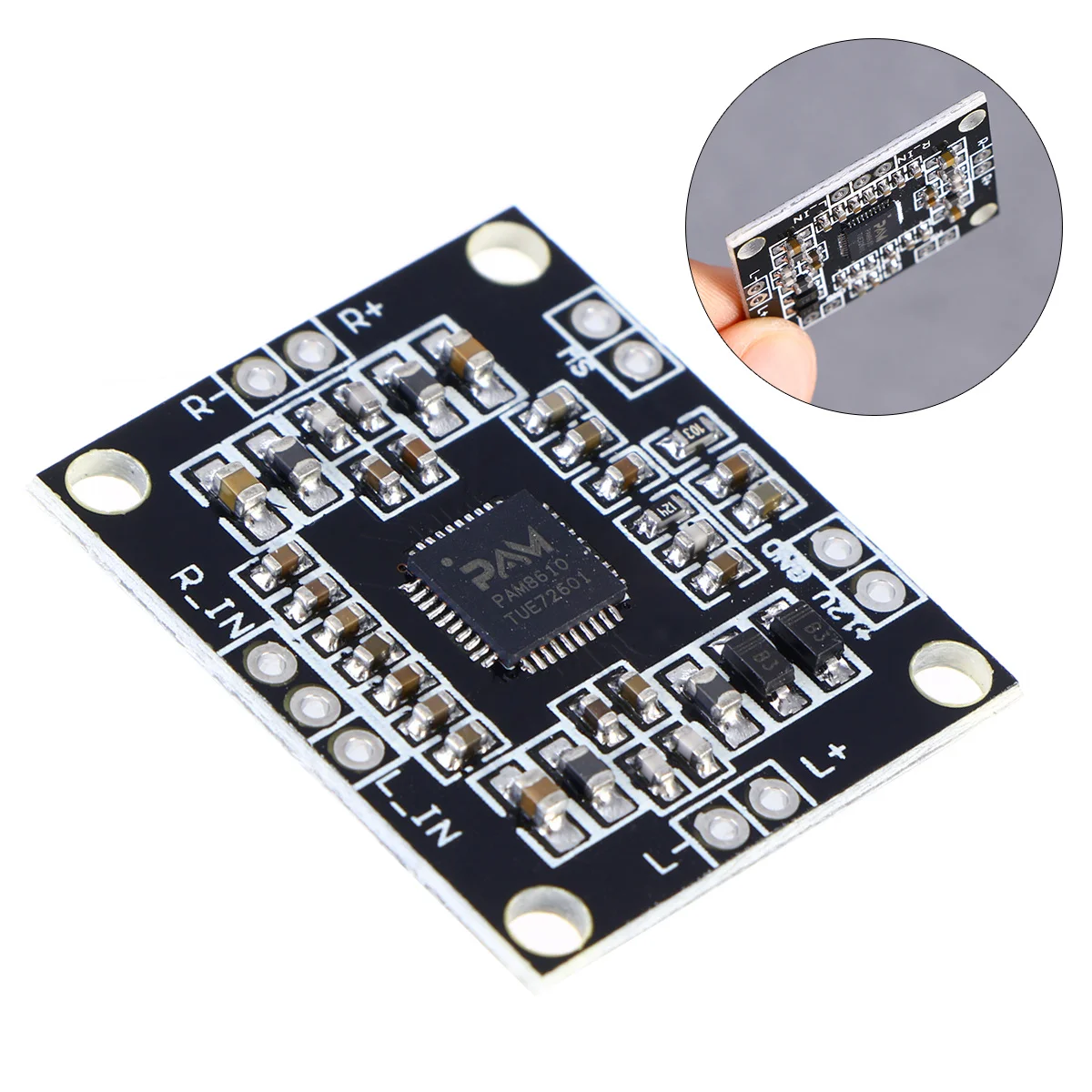 

Pam8610 Dual 10W Amplifier Board 31X25X2.5Mm 4-8 Ohm 6-15V Mini Stereo Power Amplifier Module Digital Audio Board For Speaker