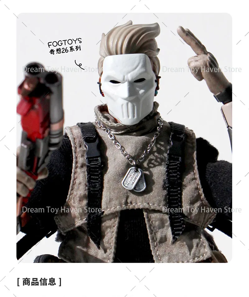  1/12 مقياس الجندي العسكري على غرار علامة الكلب قلادة مزدوجة قلادة إكسسوارات عقد تناسب 6 بوصة عمل نموذج لجسم #2