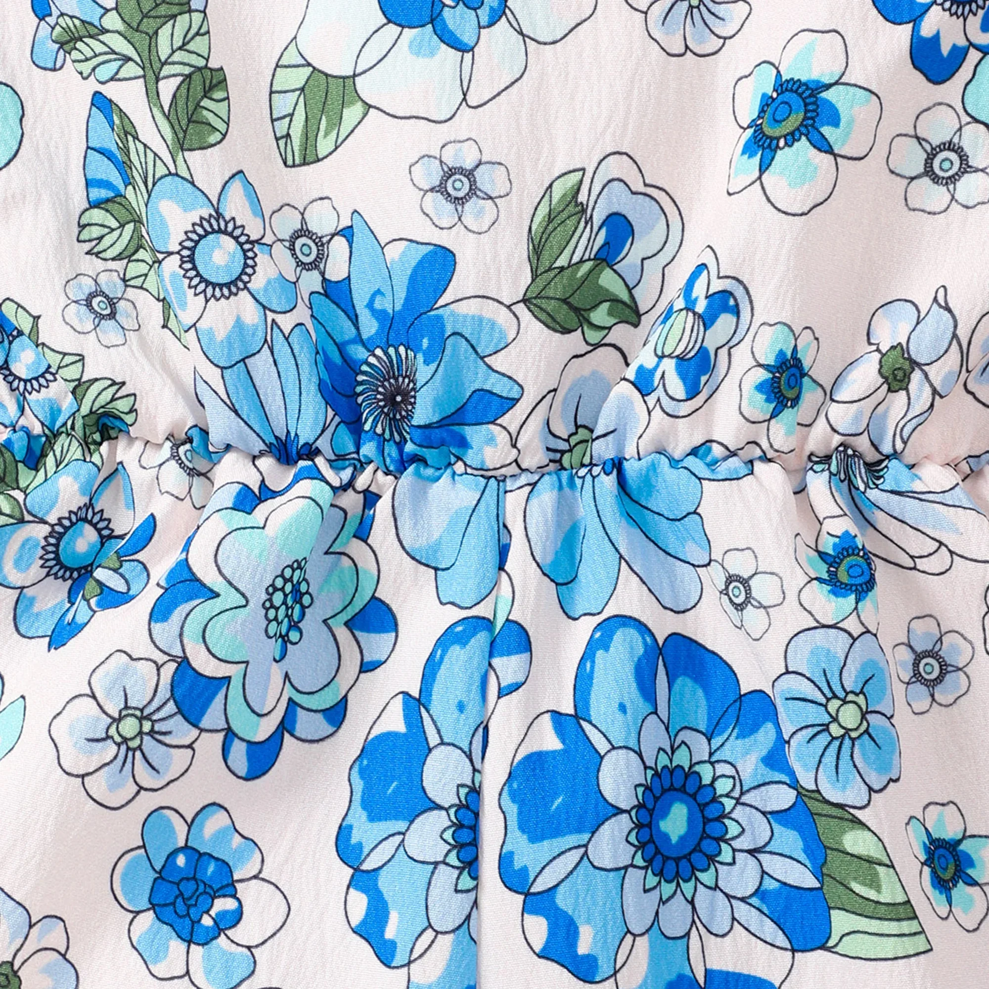 جديد الاطفال فتاة الصيف بذلة قصيرة الأكمام الأزرق زهرة الأطفال رومبير موضة عطلة ملابس طفل صغير 2 3 4 5 6 7 سنوات #6