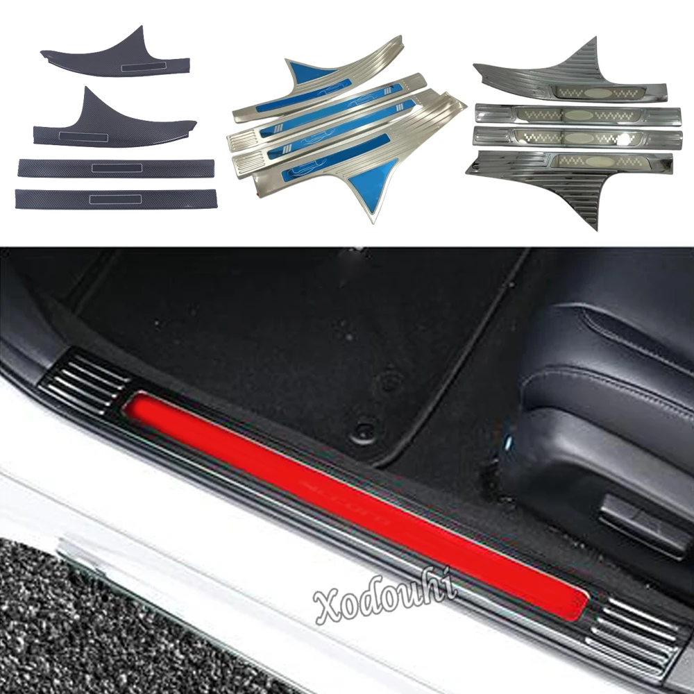 Car Stainless Steel Pedal Door Sill Scuff Plate Cover Inner Threshold For Honda Accord 10th 2018 2019 2020 2021 2022 2023