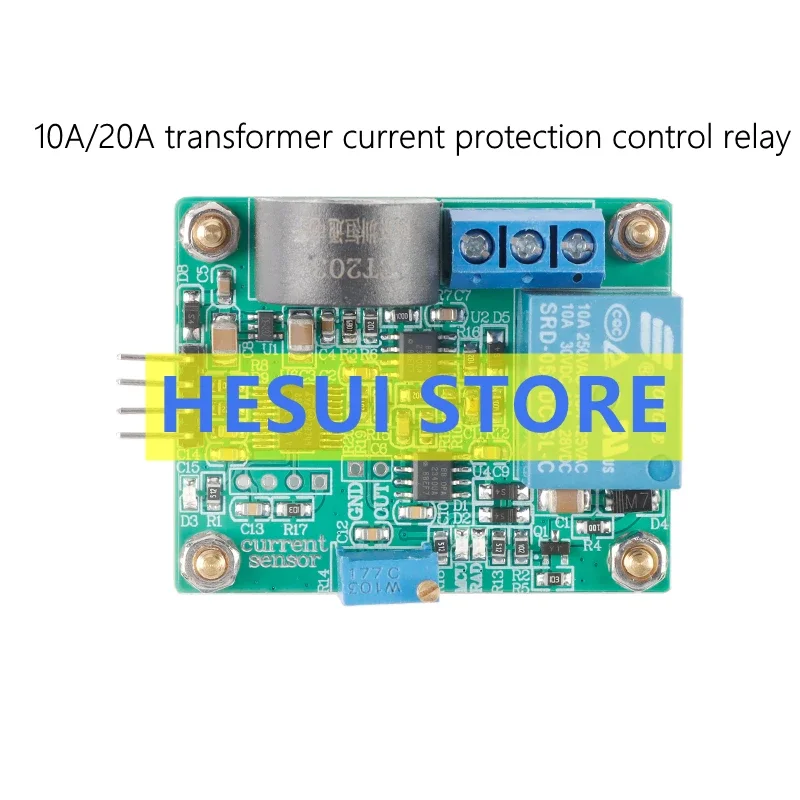 Módulo sensor de detección de corriente CA, transformador 10A/20A, relé de control de protección de corriente