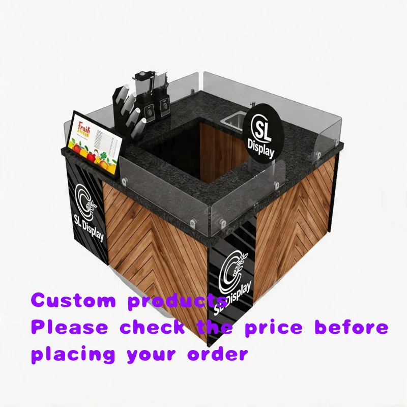 custom.2027 Fashion Design Shopping Mall Glass Jewelry Kiosk Customized Order Counter Display