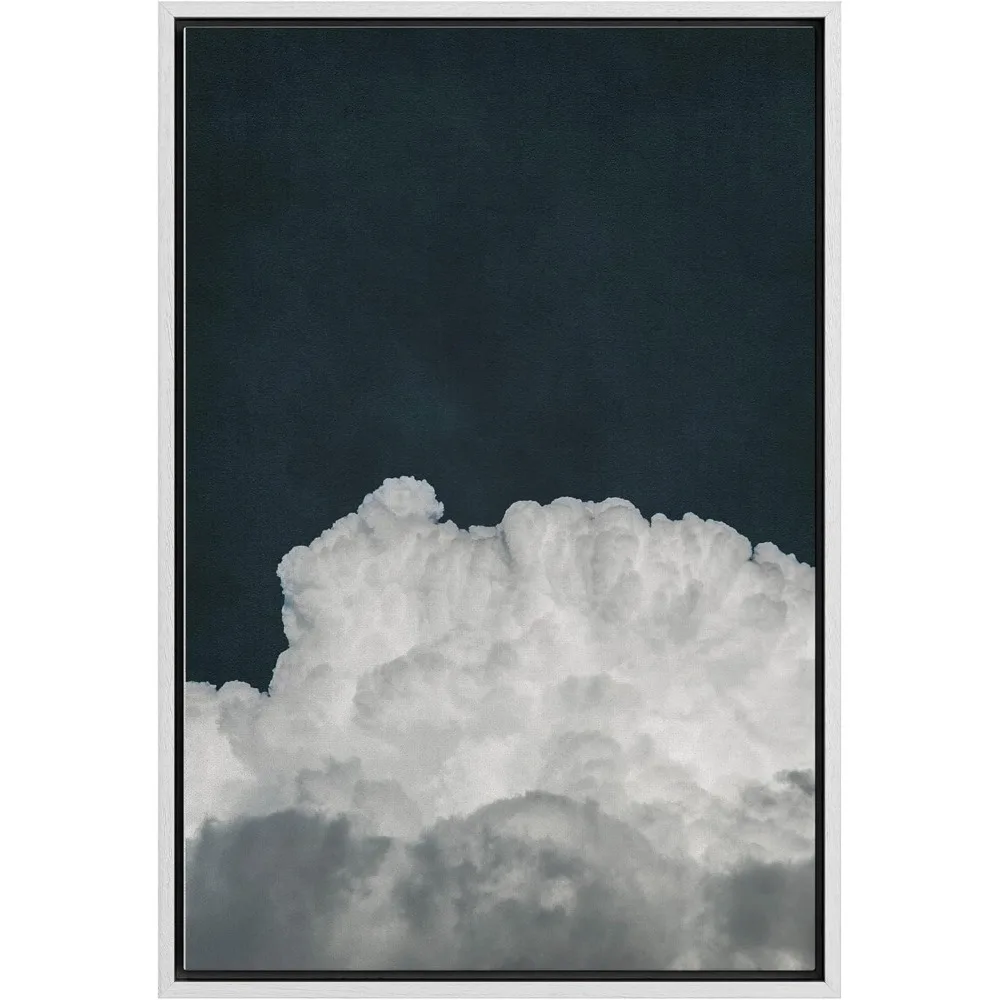 

Posters & Prints,Framed Canvas Wall Art Beautiful Cloud on Sky Canvas Prints Home Artwork Decoration for Living Room,- 24"x36"