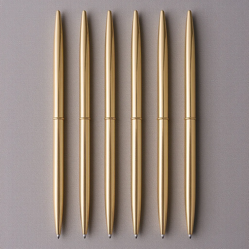 

6Pcs Black Ink Metal Ballpoint Pens Streamlined Shape Luxurious Touch for School Office Stationery Organizer Gift Option