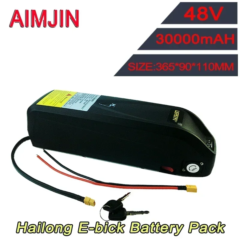 

For Hailong 48V 30000mAH Mountain Bike Electric Motorcycle 18650 30AH Lithium Battery Pack, Long Endurance