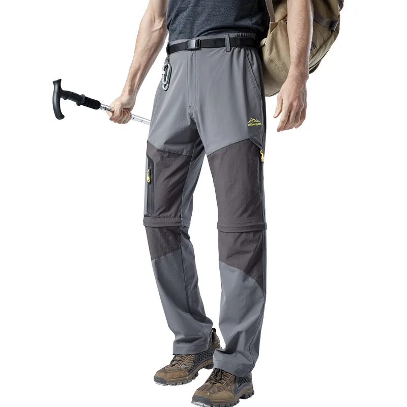 Pantalones de senderismo de secado rápido para hombre, pantalones de Trekking extraíbles, pantalones de viaje deportivos transpirables, talla estadounidense, primavera y verano