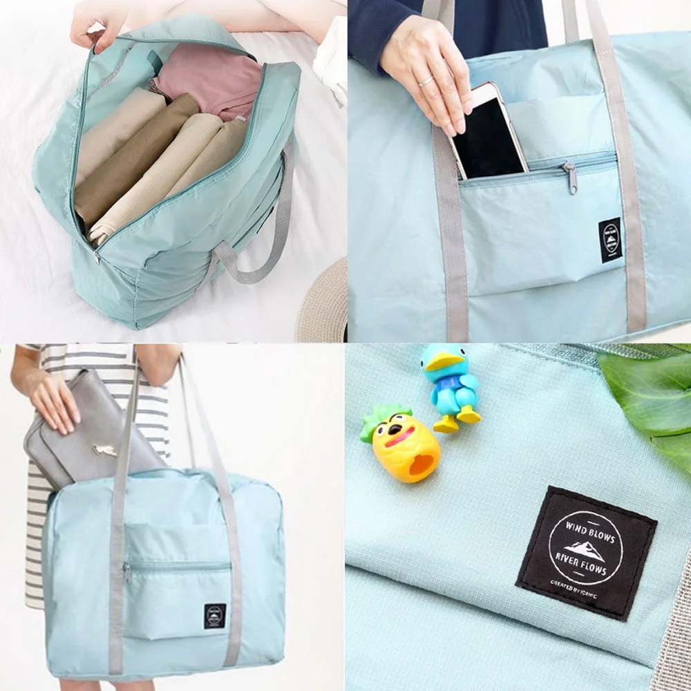 Large Capacity Travel Bag Unisex Organizers Luggage Handbags Clothes Storage Duffle Carry on Bags Whitemarble Lettern Series