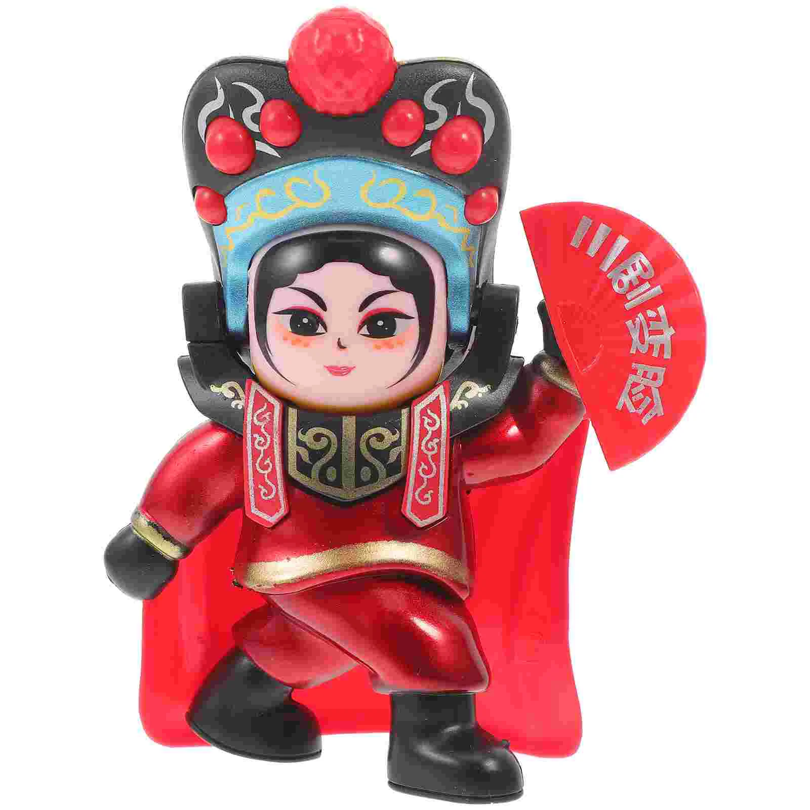 Cake Decorations Sichuan Opera Face Changing Chinese Number Peking Souvenir Red Figure