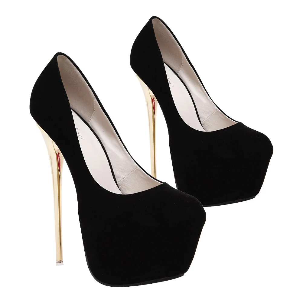 

Black High Heels Heeled Loafers for Women Super High-heeled Shoes Shallow Mouth Women's