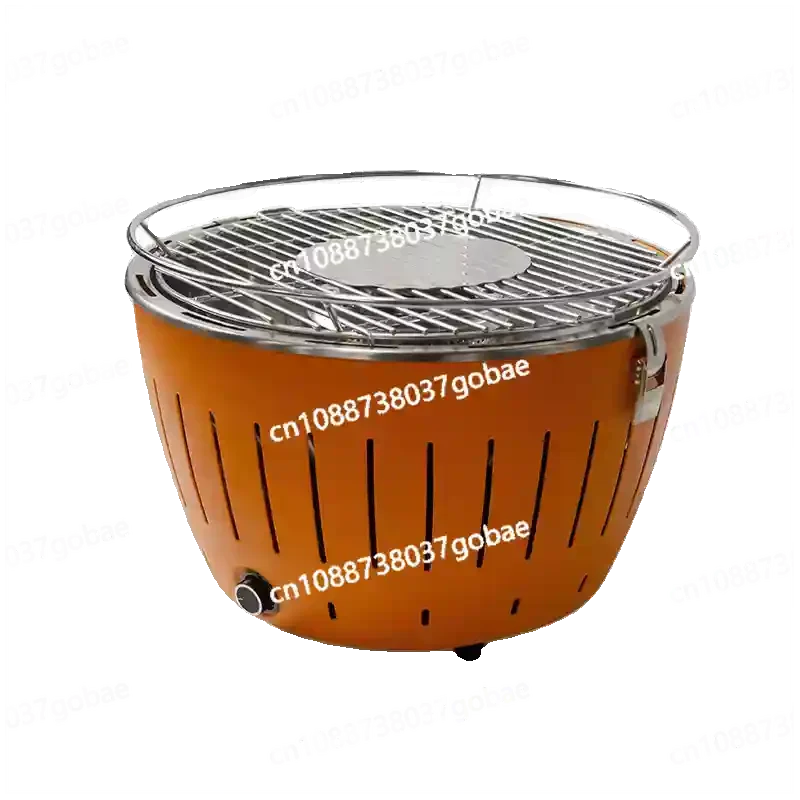 Parrilla de Carbón Portátil Lotus Grill con Ventilador Interno, Anti-quemaduras y sin Humo para el Hogar