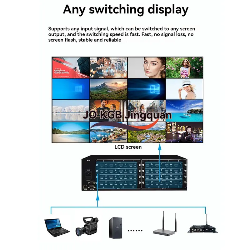 8x16 audio video seamless matrix Switch 4K  Video Wall Controller Support APP pc software Control  no delay HDBaseT 12 output