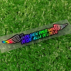 1PC/2PCS I Am Well Protected From Up in Heaven Motorcycle Stickers Waterproof for Motorbike Fuel Tank Helemt Scooter Laser Decor