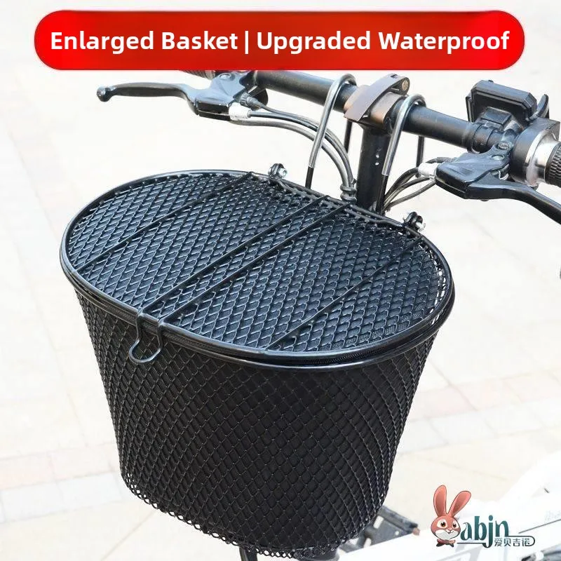 

Bicycle Basket Mountain Bike Front Cargo Basket Foldable Delivery Assistant Vegetable Basket Waterproof Metal Material
