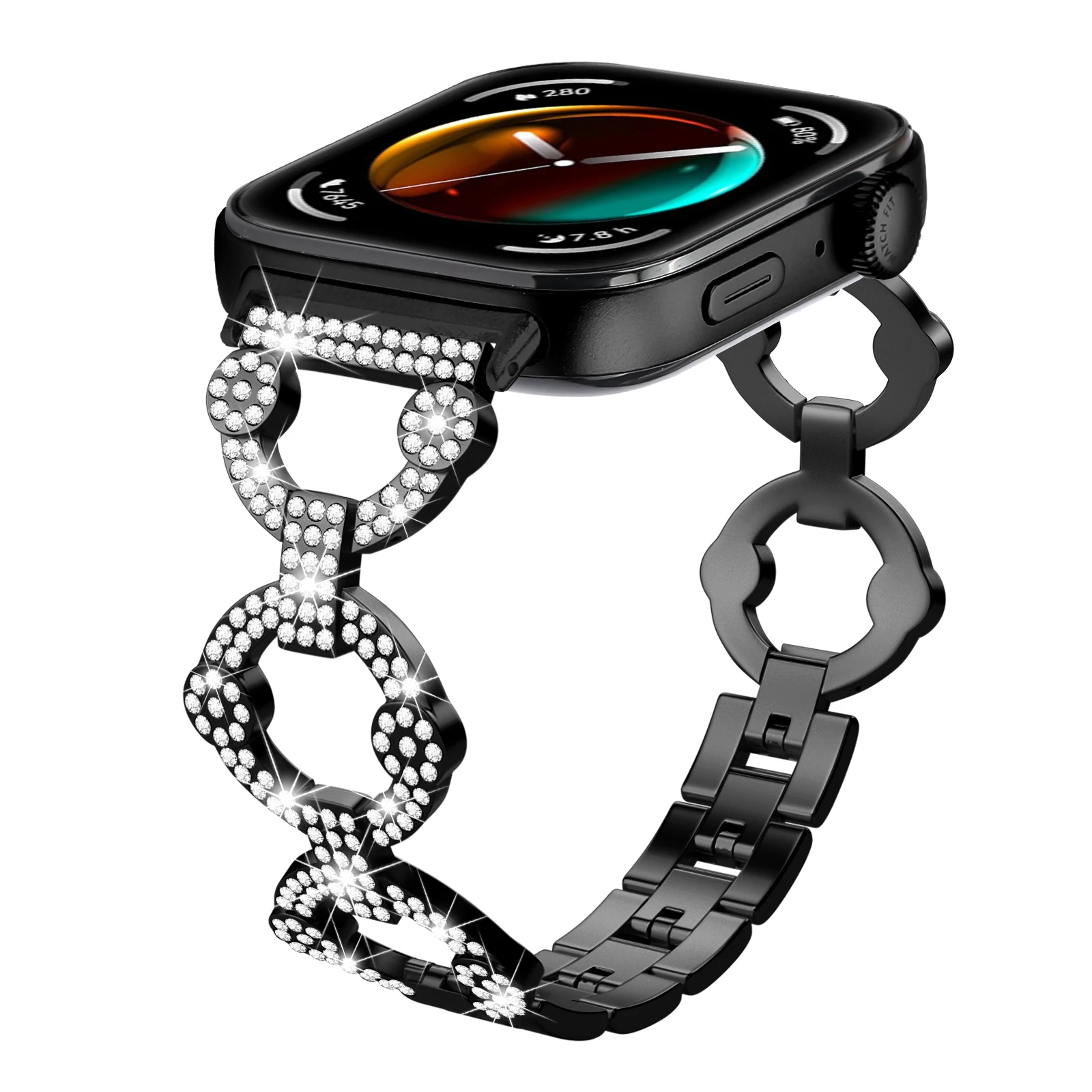 สายสแตนเลสสําหรับนาฬิกา Huawei Fit 3 สายวงกลมผู้หญิงผู้ชายเพชรสร้อยข้อมือโลหะสําหรับ Huawei Fit 3 สมาร์ทวอท์ช