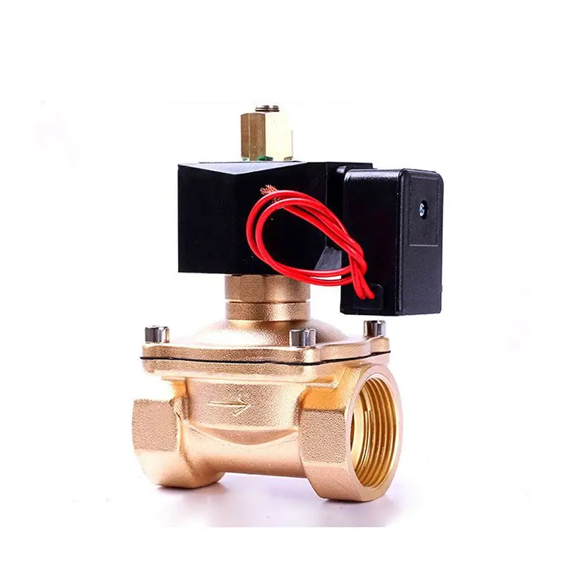 

1-1/4" Normally Open Brass Solenoid Valve 24 hours Non Heating 220V 110V 24V 12V Energy-Saving Solenoid Valves For Water/Gas