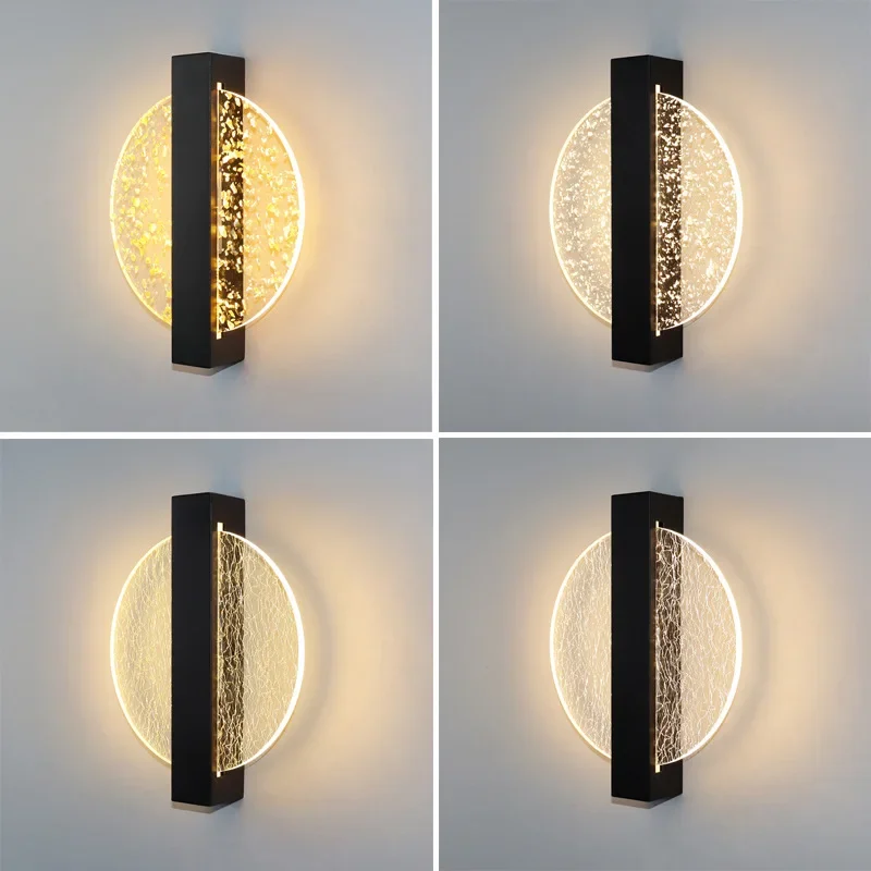 

Luxurious Nordic Wall Lamp Modern Acrylic LED Indoor Wall Light Sconce Lamp Bedroom Living Room Bedsides Restaurant Study Cafe