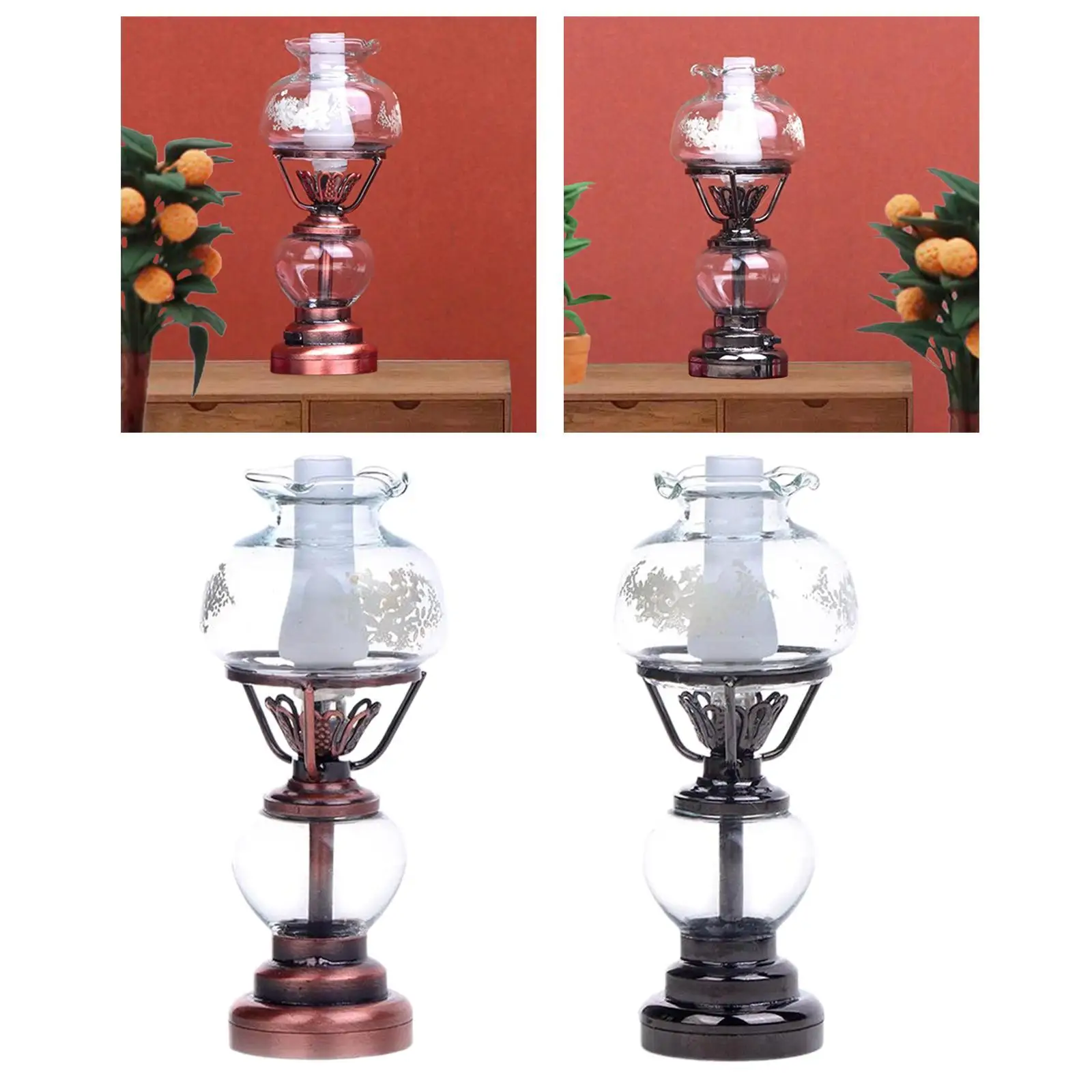 1/12 ドールハウスミニチュアテーブルランプドールハウス家具シミュレーションモデル妖精