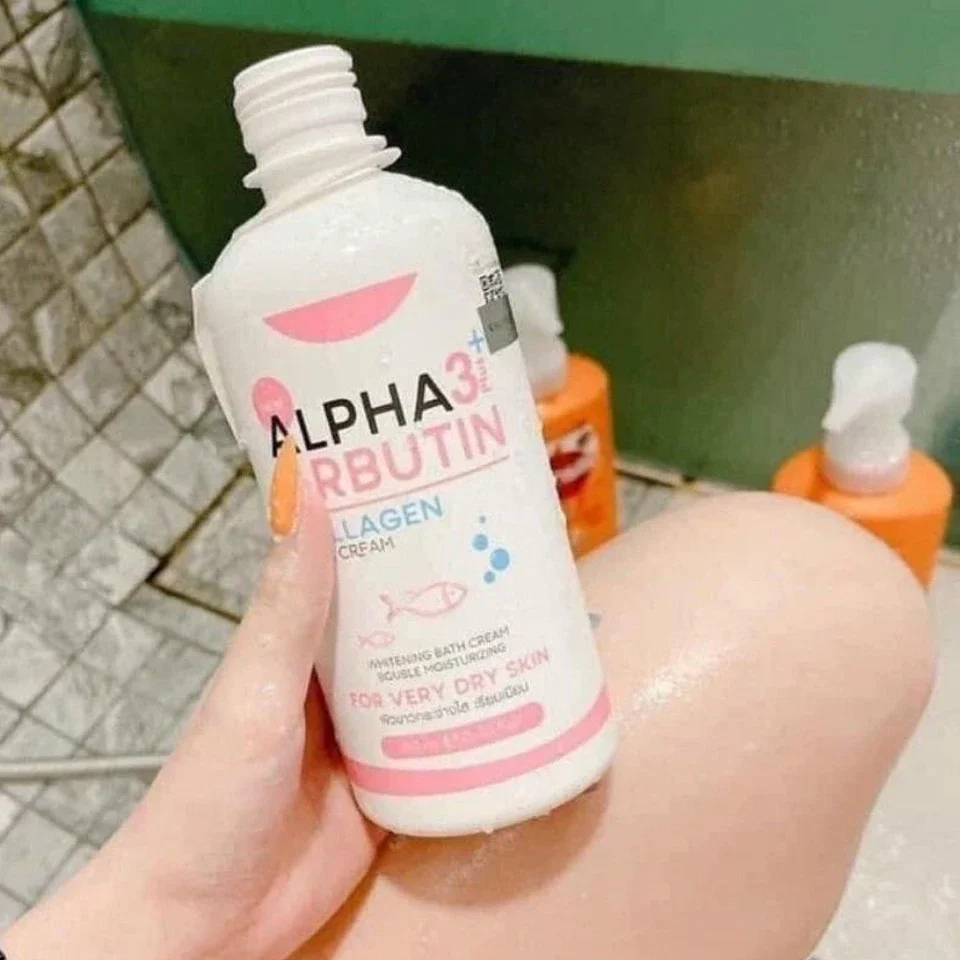 Alpha Arbutin 3 Plus Collagen Bath 350ml Brightening Moisturizes Fade Dark Skin Blemishes Evenly Skin Tone