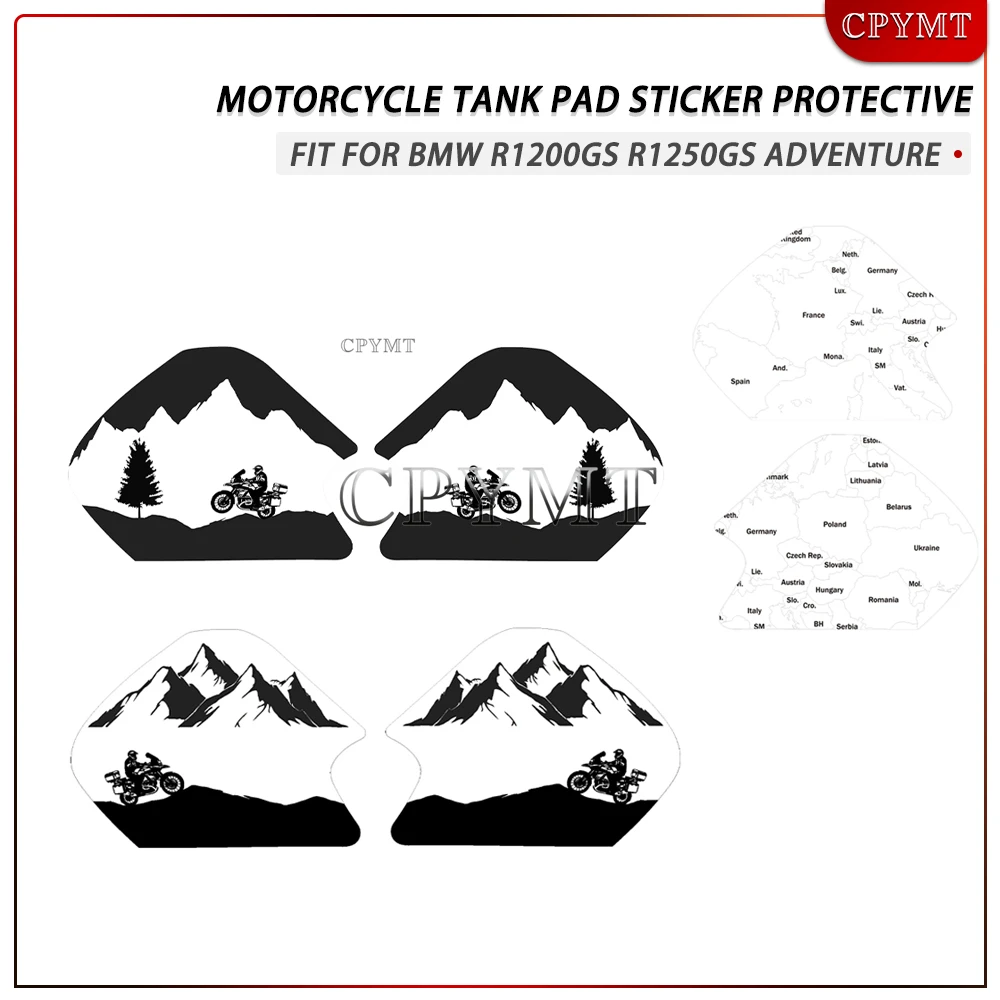 

Fit for GSA R1200GS R1250GS Adventure R1200 R1250 GS ADV 2013-2023 Motorcycle Tank Pad Sticker Side Decals Decoration Protective