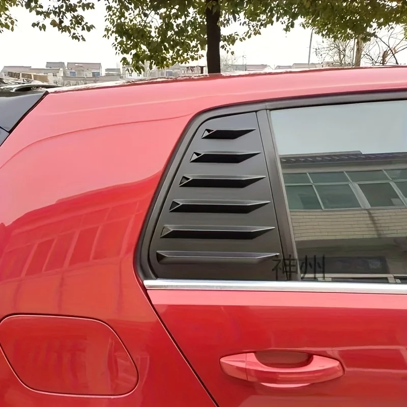 2個入り-vw-ゴルフ-75-mk7-75-適用-ウィンドウサンシェード-サイドトリム、グロスブラック-マットカーボンファイバー-外装装飾アクセサリー