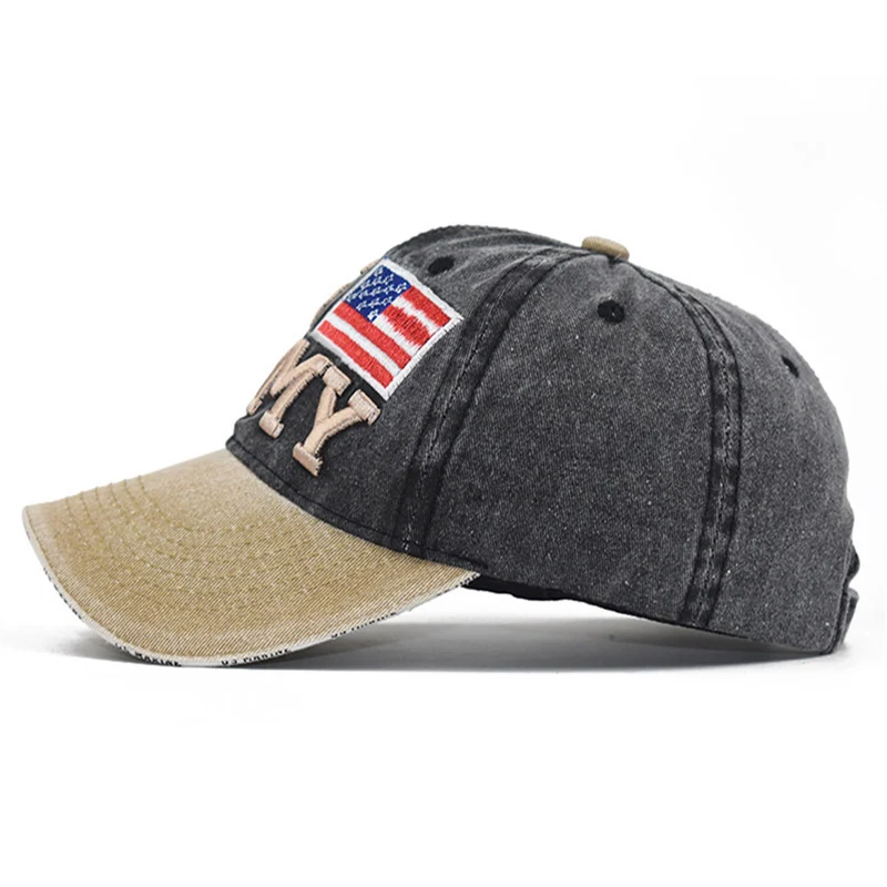 Men Women Baseball Cap USA Flag 3D Embroidery Outdoor Sports Snapback Army Fans Hip Hop Cotton Tactical Summer Sun Hats EP0384