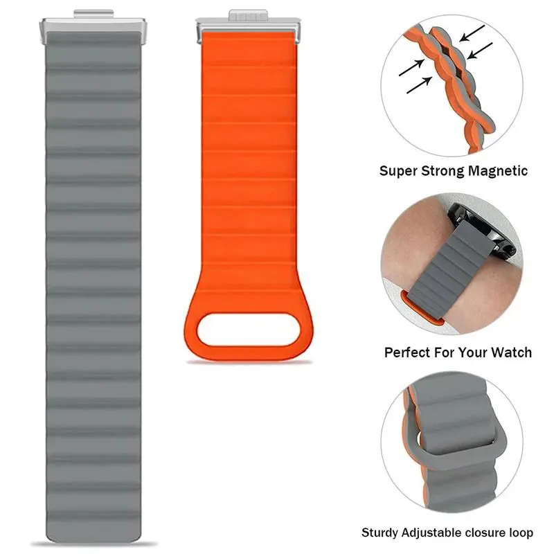 Magnetic Silicone Loop Strap For For Redmi Watch 4 Smartwatch Bracelet Belt Wristband For Xiaomi Mi Band 8Pro Watchband Sport S