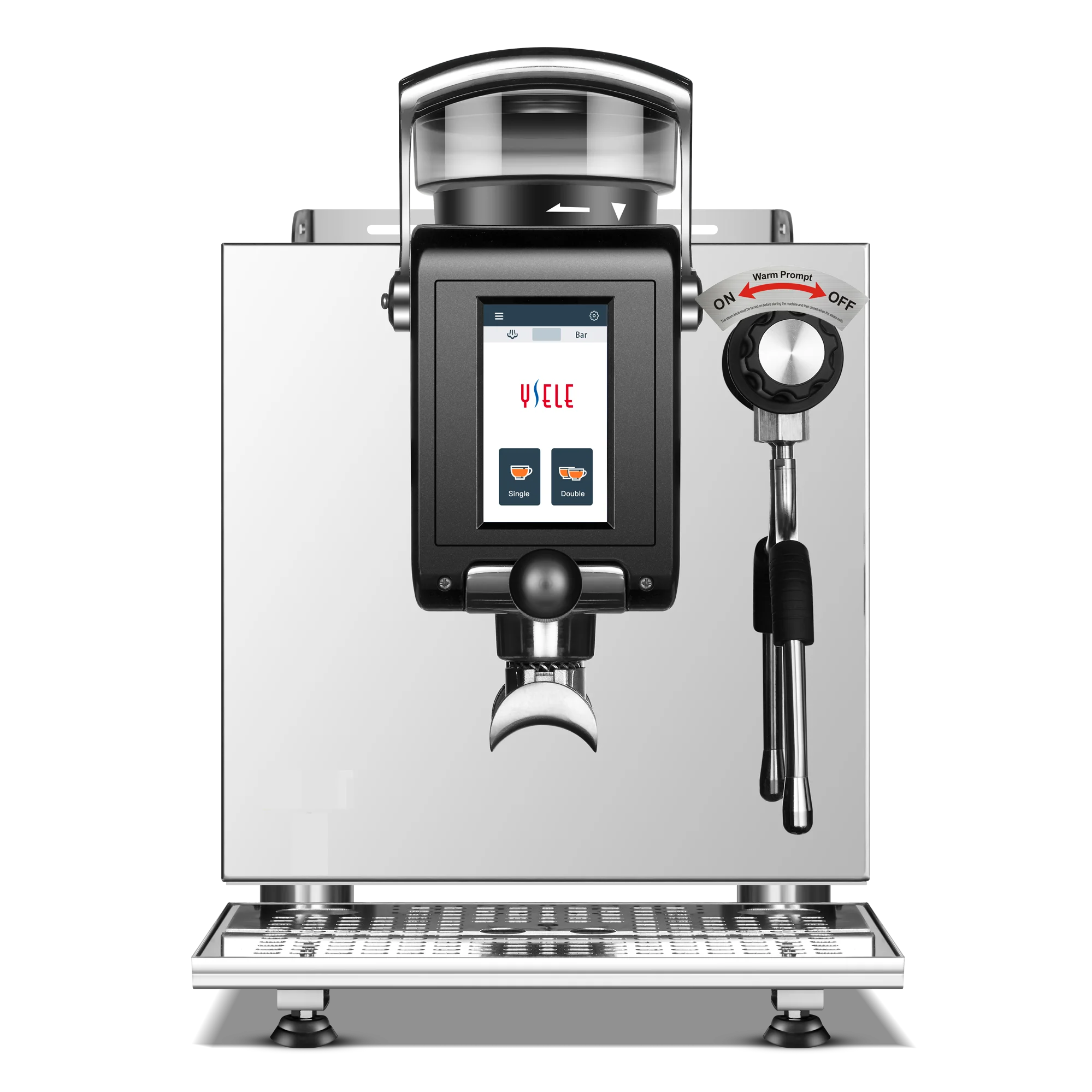 Máquina de café expreso totalmente automática, Cafetera Industrial para capuchino, cafetera comercial con molinillo
