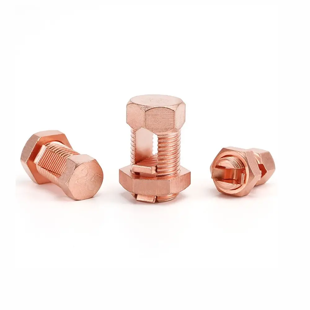 New Copper Split Bolt Connector Rose Gold Copper Bolt Clamp Copper Split Connector Cable