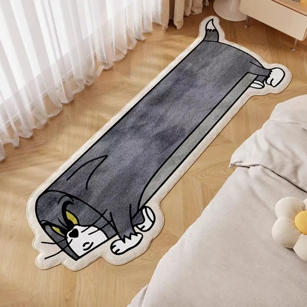 Cartoon Thick Imitation Cashmere For Business Anime Cute Spoof Tomed Cat Creative Bed Blanket Bedroom Stairwell Floor Decoration