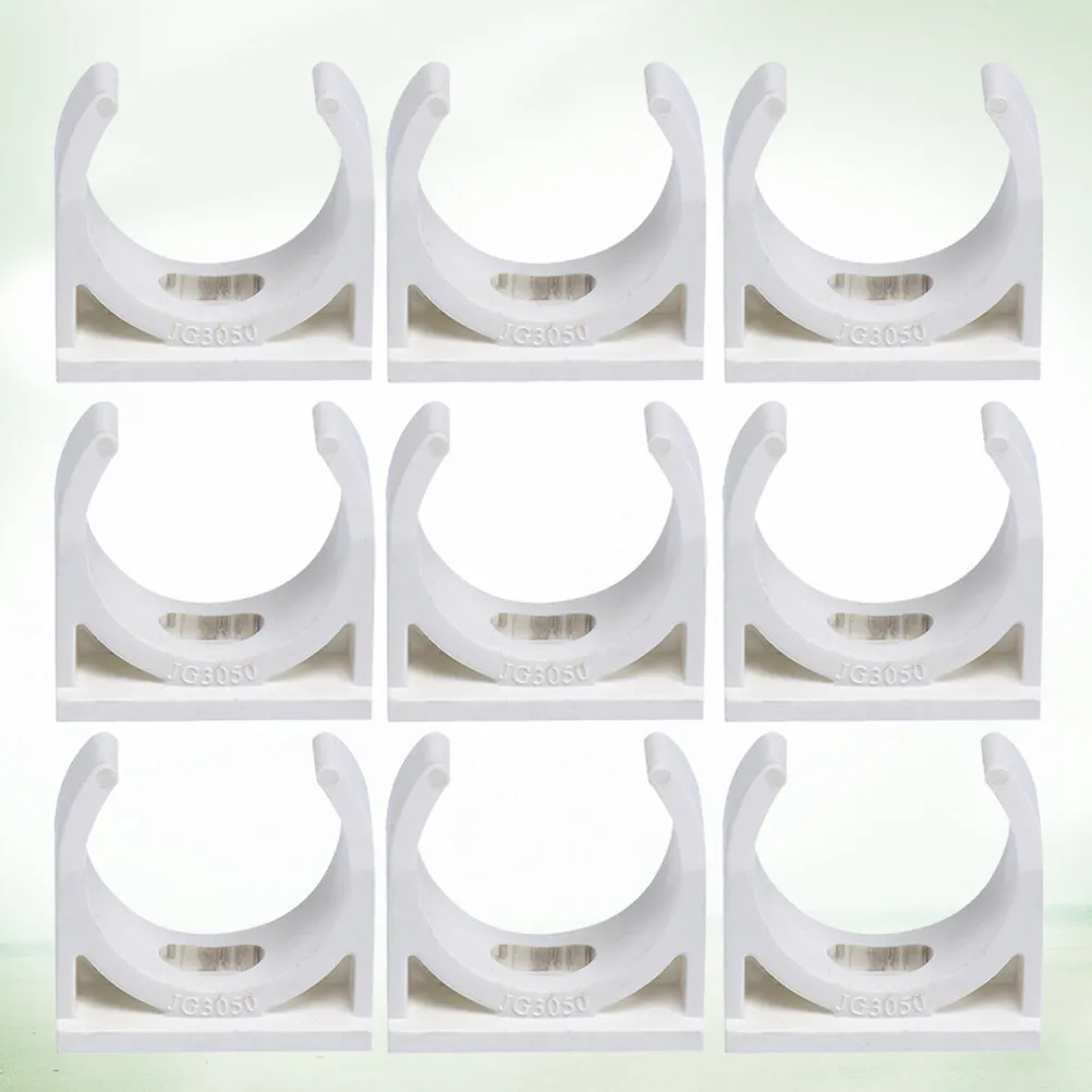 

50 шт. U-образных хомутов для труб 32 мм, белые, из ПВХ, устойчивые к коррозии, фиксирующие опоры для тонкостенных шлангов