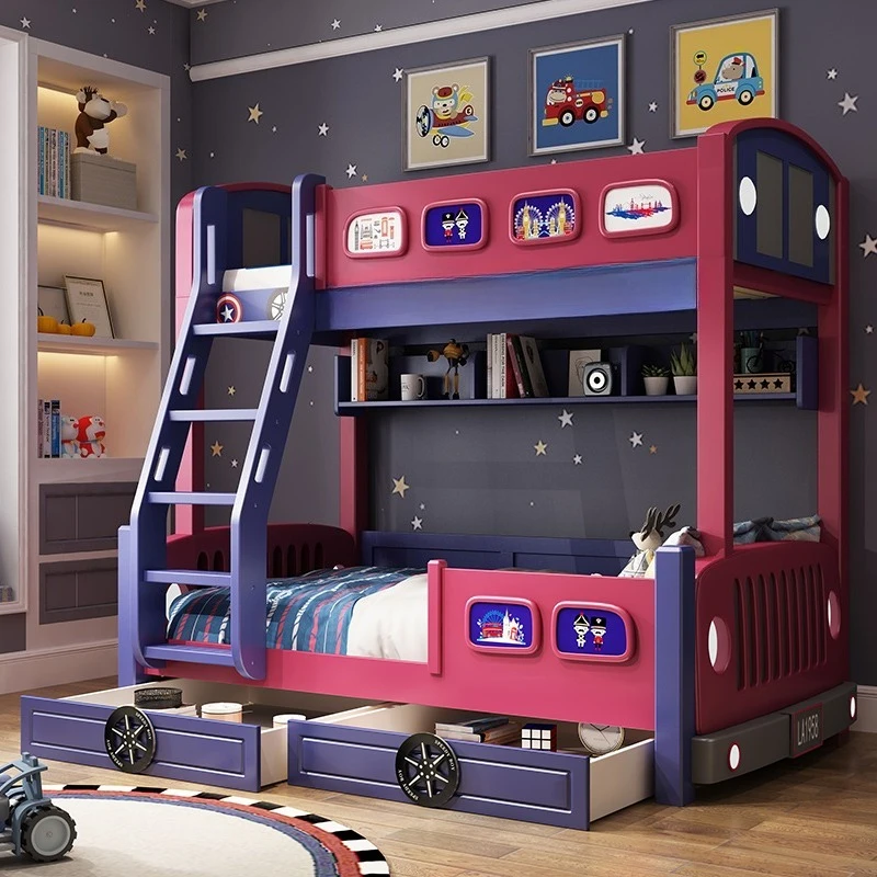 

Верхние и нижние кровати из массива дерева. Двухъярусные детские кровати. Высокие и низкие.