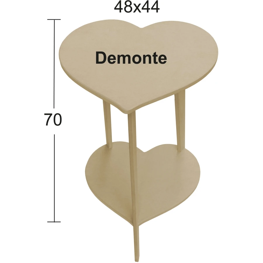 SP564 heart mounted table, can be painted Mdf coffee table